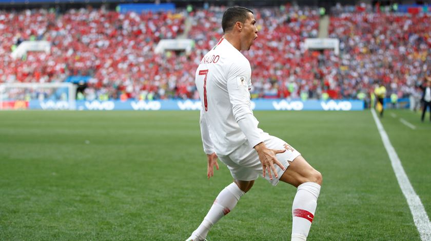 CR7 foi o grande destaque de Portugal no Mundial 2018, com quatro golos. Foto: Carl Recine/Reuters