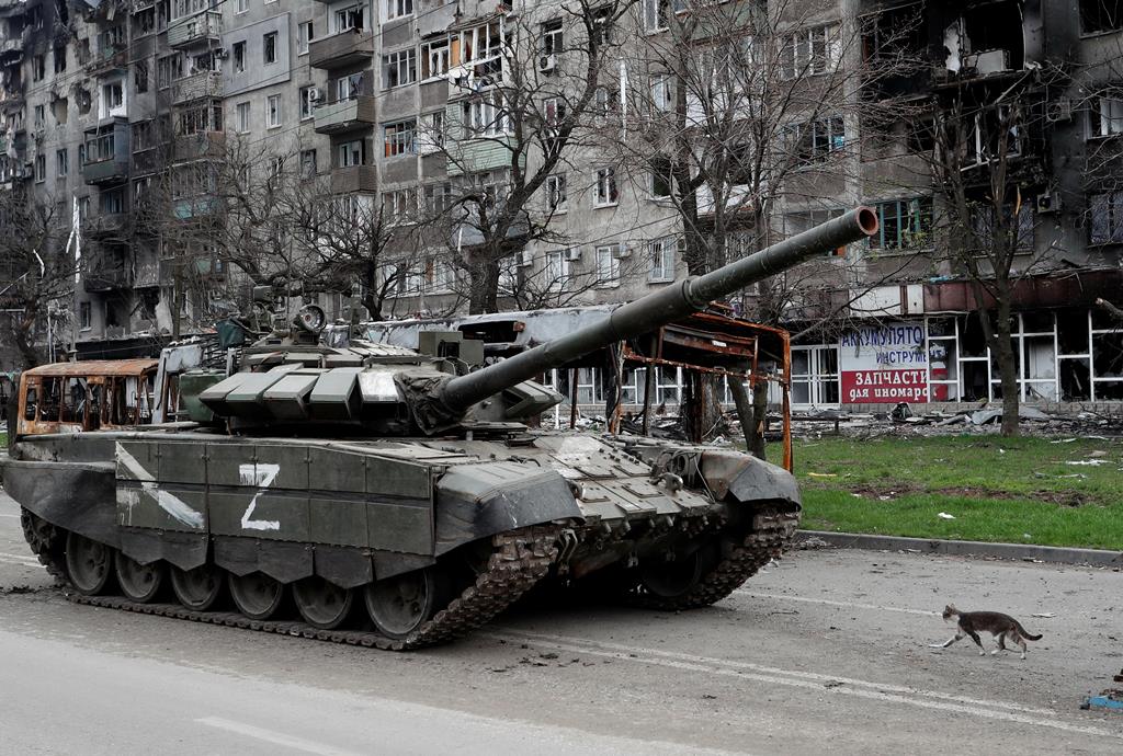 Tanque russo na Ucrânia. Foto: Alexander Ermochenko/Reuters