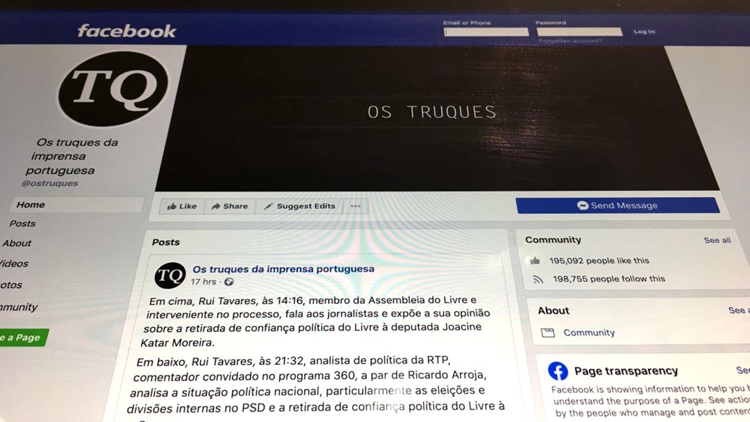 João criou a página "Os Truques da Imprensa Portuguesa com Pedro Bragança, em 2015. Foto: Inês Rocha/RR
