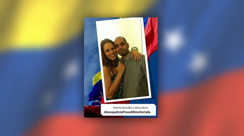 Andrea Gonzaléz foi detida com o namorado Dany Abreu, de nacionalidade portuguesa. Imagem: Alejandra Gonzaléz (foto-montagem: RR)
