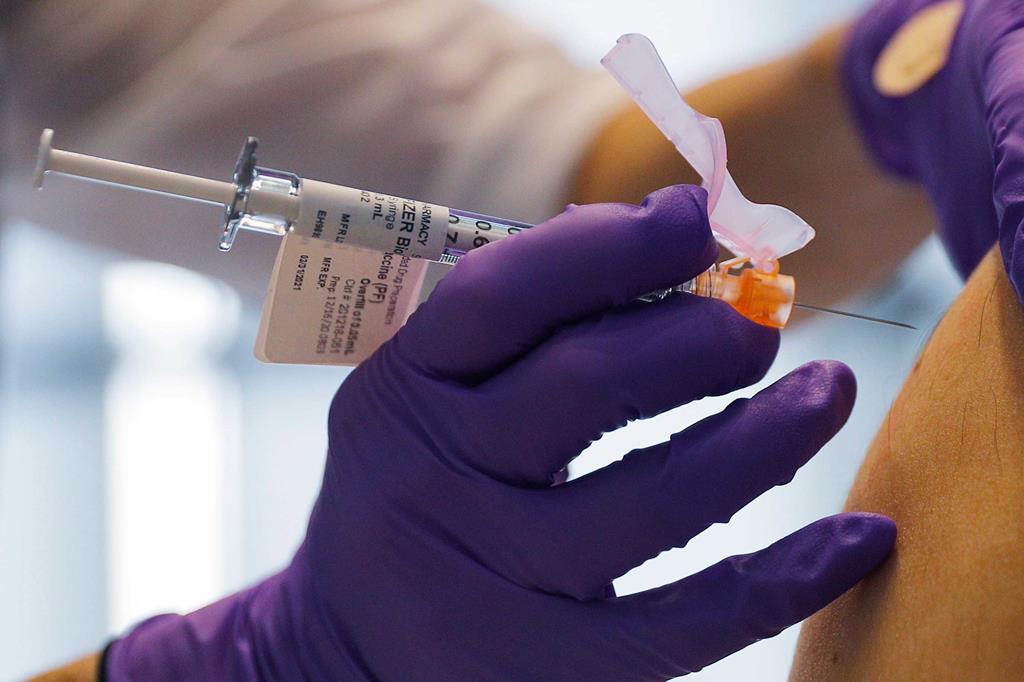 Primeiras doses da vacina da Pfizer a chegar aos Açores vão ser administradas em lares de idosos e a profissionais de saúde das ilhas Terceira e São Miguel. Foto: Brian Snyder/EPA