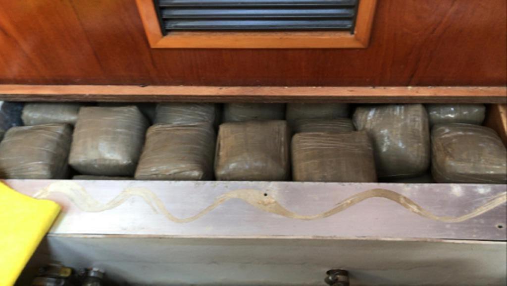 Veleiro transportava mais de uma tonelada de cocaína. Foto : Autoridade Marítima Portuguesa