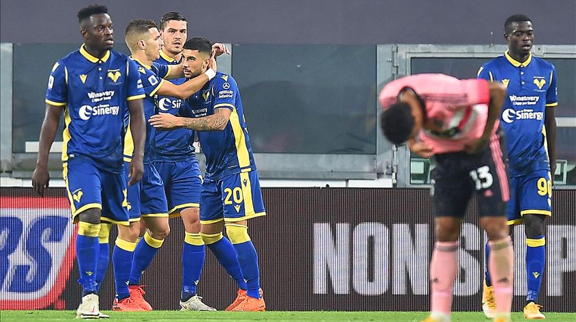 Andrea Favilli, Hellas Verona, marca à Juventus. Foto: Alessandro Di Marco/EPA