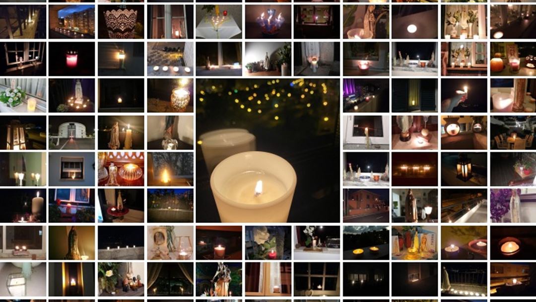 De Norte a Sul do país, centenas de velas evocaram a noite em que o manto de luz de Fátima se projeta para todo o mundo. Foto-montagem: Renascença
