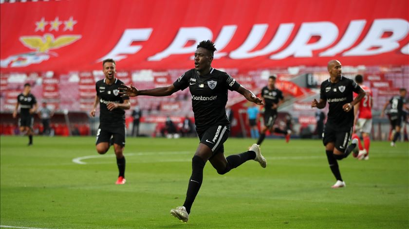 Único golo da temporada foi apontado no Estádio da Luz, contra o Benfica. Foto: Manuel de Almeida/Lusa